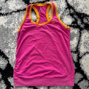 Nike Pink & Orange Racerback Tank – Vibrant & Sporty ✨